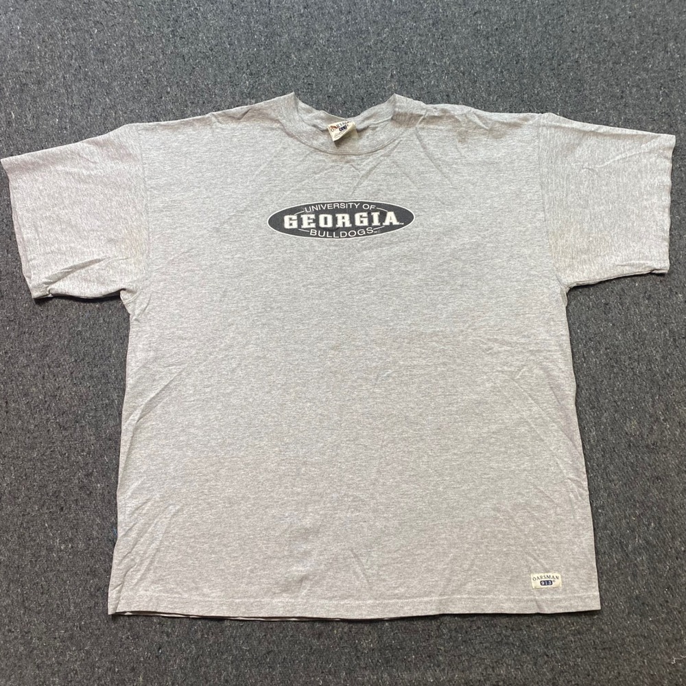 Oarsman 913 University of Georgia Bulldogs TShirt Sz XL Mens Gray Y2K USA Made